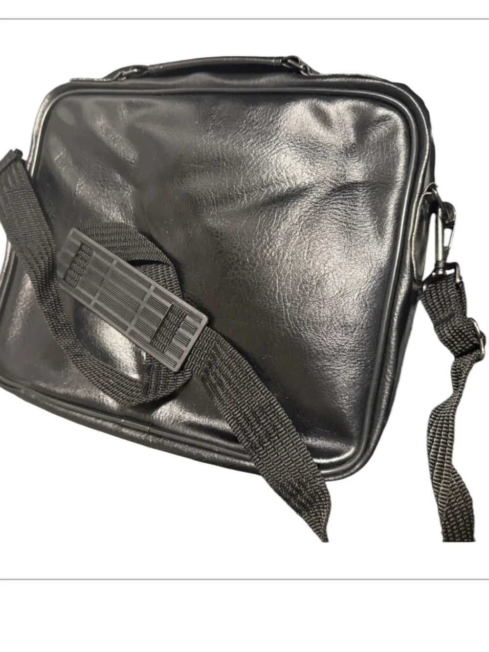 Men's Black Leather Crossbody Bag